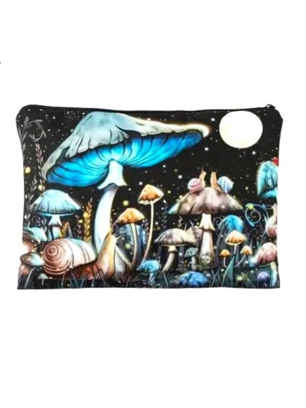 Cosmetic Bag Mushrooms Makeup Snails Trippy Moon Clutch Pouch Storage Wonderland